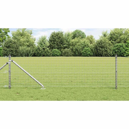 Poste de cerca 26 pcs Plateado 3.2 x 3.2 x 80 cm Acero