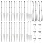 Poste de cerca 26 pcs Plateado 3.2 x 3.2 x 80 cm Acero