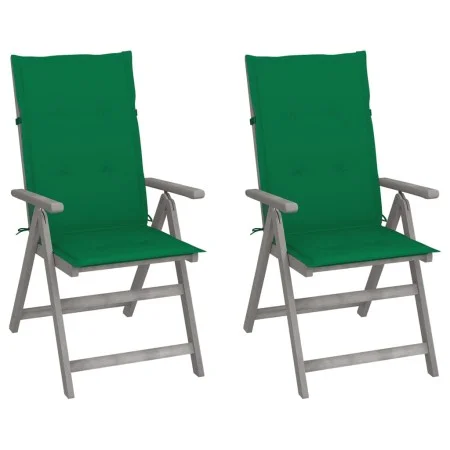 Liegende Gartenstühle, 2 Stück, Kissen aus massivem Akazienholz von vidaXL, Gartenstühle - Ref: Foro24-3064703, Preis: 153,67...