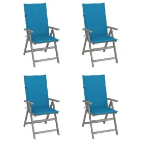 Gartenliegestühle und -kissen 4 Stück massives Akazienholz von vidaXL, Gartenstühle - Ref: Foro24-3065381, Preis: 274,69 €, R...