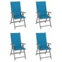 Reclining garden chairs and 4 solid acacia wood cushions. by vidaXL, Garden chairs - Ref: Foro24-3065381, Price: 274,68 €, Di...