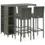 Garden bar set, 5 pieces, with gray synthetic rattan cushions. by vidaXL, Garden sets - Ref: Foro24-3064919, Price: 405,07 €,...
