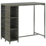 5-teiliges Gartenbar-Set und Kissen synthetisches Rattangrau von vidaXL, Gartensets - Ref: Foro24-3064919, Preis: 412,54 €, R...