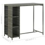5-teiliges Gartenbar-Set und Kissen synthetisches Rattangrau von vidaXL, Gartensets - Ref: Foro24-3064919, Preis: 412,54 €, R...