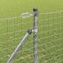 Poste de cerca 52 pcs Plateado 3.2 x 3.2 x 140 cm Acero