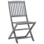 Folding garden chairs 6 pcs solid acacia wood cushions by vidaXL, Garden chairs - Ref: Foro24-3065434, Price: 327,18 €, Disco...