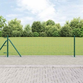Poste de cerca 26 pcs Plateado 3.2 x 3.2 x 50 cm Acero