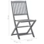 Folding garden chairs 6 pcs solid acacia wood cushions by vidaXL, Garden chairs - Ref: Foro24-3065434, Price: 327,18 €, Disco...