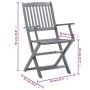 Klappbare Gartenstühle, 6 Stück, Kissen aus massivem Akazienholz von vidaXL, Gartenstühle - Ref: Foro24-3065411, Preis: 302,6...