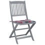 Klappbare Gartenstühle, 6 Stück, Kissen aus massivem Akazienholz von vidaXL, Gartenstühle - Ref: Foro24-3065447, Preis: 327,7...