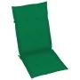 Sillas de jardín 4 uds madera maciza de teca con cojines verdes de vidaXL, Sillas de jardín - Ref: Foro24-3065535, Precio: 50...