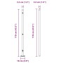 Poste de cerca 26 pcs Plateado 3.2 x 3.2 x 110 cm Acero