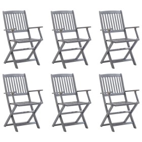 Klappbare Gartenstühle, 6 Stück Massivholz aus Akazie von vidaXL, Gartenstühle - Ref: Foro24-3065519, Preis: 270,31 €, Rabatt: %