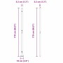 Poste de cerca 26 pcs Plateado 3.2 x 3.2 x 88.5 cm Acero