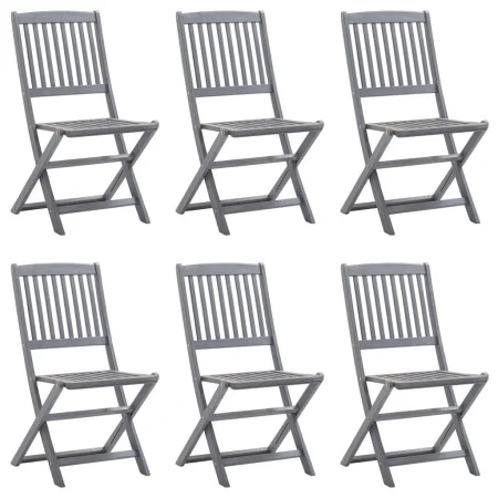 Folding garden chairs 6 units solid acacia wood by vidaXL, Garden chairs - Ref: Foro24-3065520, Price: 282,06 €, Discount: %