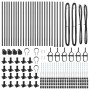 Poste de cerca 26 pcs Plateado 3.2 x 3.2 x 50 cm Acero
