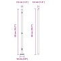Poste de cerca 26 pcs Plateado 3.2 x 3.2 x 50 cm Acero