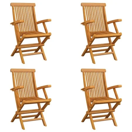 Sillas de jardín plegables 4 unidades madera maciza de teca von vidaXL, Gartenstühle - Ref: Foro24-3065528, Preis: 331,39 €, ...
