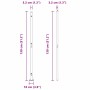 Poste de cerca 26 pcs Plateado 3.2 x 3.2 x 140 cm Acero