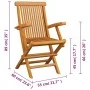 Sillas de jardín plegables 4 unidades madera maciza de teca von vidaXL, Gartenstühle - Ref: Foro24-3065528, Preis: 331,39 €, ...