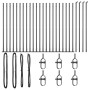 Poste de cerca 26 pcs Plateado 3.2 x 3.2 x 140 cm Acero