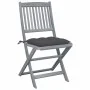 Klappbare Gartenstühle, 6 Stück, Kissen aus massivem Akazienholz von vidaXL, Gartenstühle - Ref: Foro24-3065449, Preis: 316,0...