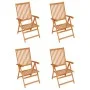 Sillas de jardín 4 uds madera de teca con cojines gris taupe de vidaXL, Sillas de jardín - Ref: Foro24-3065538, Precio: 505,9...