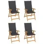 Garden chairs 4 pcs teak wood and anthracite gray cushions by vidaXL, Garden chairs - Ref: Foro24-3065530, Price: 510,40 €, D...