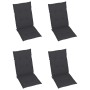 Sillas de jardín 4 uds madera de teca y cojines gris antracita de vidaXL, Sillas de jardín - Ref: Foro24-3065530, Precio: 417...
