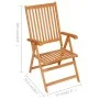 Gartenstühle 4 Stück Teakholz und anthrazitgraue Kissen von vidaXL, Gartenstühle - Ref: Foro24-3065530, Preis: 510,40 €, Raba...