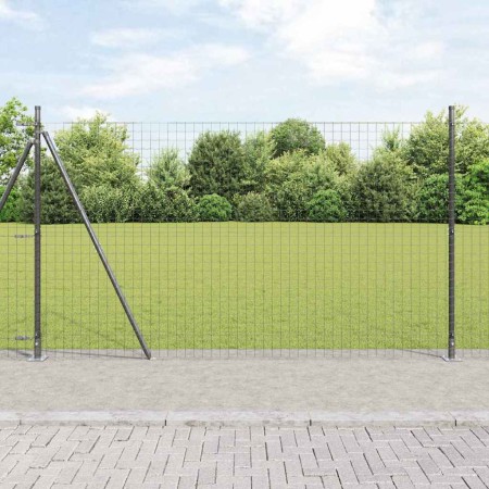 Poste de cerca 52 pcs Plateado 3.2 x 3.2 x 88.5 cm Acero