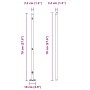 Poste de cerca 26 pcs Plateado 3.2 x 3.2 x 140 cm Acero