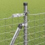 Poste de cerca 26 pcs Plateado 3.2 x 3.2 x 140 cm Acero