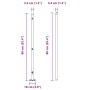 Poste de cerca 26 pcs Plateado 3.2 x 3.2 x 140 cm Acero