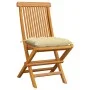 Garden chairs 6 pcs teak wood with cream white cushions by vidaXL, Garden chairs - Ref: Foro24-3065607, Price: 399,46 €, Disc...