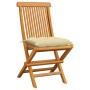 Gartenstühle 6 Stück aus Teakholz mit cremeweißen Kissen von vidaXL, Gartenstühle - Ref: Foro24-3065607, Preis: 400,01 €, Rab...
