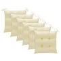 Garden chairs 6 pcs teak wood with cream white cushions by vidaXL, Garden chairs - Ref: Foro24-3065607, Price: 399,46 €, Disc...