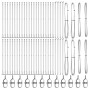 Poste de cerca 52 pcs Plateado 3.2 x 3.2 x 140 cm Acero