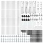 Poste de cerca 52 pcs Plateado 3.2 x 3.2 x 140 cm Acero