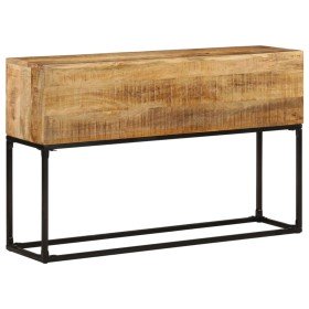 Mesa consola de madera de mango rugosa 120x30x75 cm