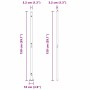 Poste de cerca 52 pcs Plateado 3.2 x 3.2 x 140 cm Acero