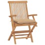 Garden chairs 4 pcs solid teak wood with beige cushions by vidaXL, Garden chairs - Ref: Foro24-3065635, Price: 395,71 €, Disc...