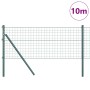 Reja con postes Verde 0.6 x 10 m Acero