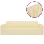 Elastic cover for a 3-seater sofa in cream polyester jersey fabric. by vidaXL, Covers - Ref: Foro24-332946, Price: 25,59 €, D...