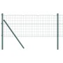 Reja con postes Verde 0.4 x 10 m Acero