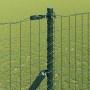 Reja con postes Verde 1.5 x 10 m Acero