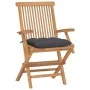Garden chairs 4 units teak wood with anthracite gray cushions by vidaXL, Garden chairs - Ref: Foro24-3065632, Price: 353,50 €...