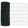 Reja con postes Verde 0.6 x 10 m Acero