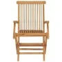 Gartenstühle 4 Stück aus Teakholz mit weißen cremefarbenen Kissen von vidaXL, Gartenstühle - Ref: Foro24-3065634, Preis: 361,...