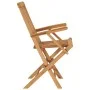 Gartenstühle 4 Stück aus Teakholz mit weißen cremefarbenen Kissen von vidaXL, Gartenstühle - Ref: Foro24-3065634, Preis: 361,...